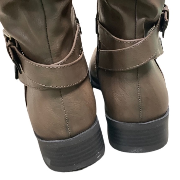 White Mountain- Brown Ruched Liona Boot - Size 8 Wide Calf - NIB! - Picture 5 of 13